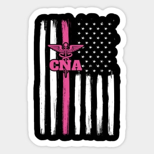 CNA American Flag USA Pink Symbol Sticker
